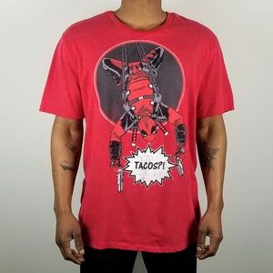 Marvel Deadpool red funny graphic tee